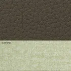 Cama doble moderna de cuero y tela Made in Italy - Zeldo Viadurini