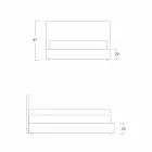 Cama matrimonial moderna, sin almacenamiento, Gaya New by Bolzan Viadurini