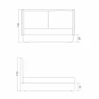 Cama matrimonial moderna, sin almacenamiento, Kate by Bolzan. Viadurini