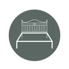 Cabecero De Cama Doble De Hierro Tubular Marrón Antiguo Dorado - Tamaño Viadurini