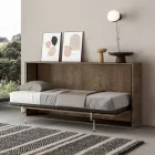 Cama individual plegable horizontal fabricada en Italia - Colaborativa Viadurini
