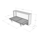 Cama individual plegable horizontal fabricada en Italia - Colaborativa Viadurini