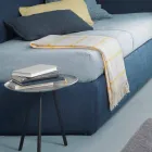 Cama esquinera individual, con cabecero Line4 Bolzan y panel lateral Viadurini