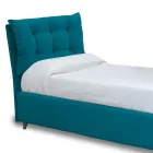 Cama individual con cabecero y pies acolchados Made in Italy - Aaron Viadurini