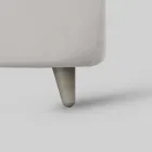 Cama individual con cabecero y pies acolchados Made in Italy - Aaron Viadurini