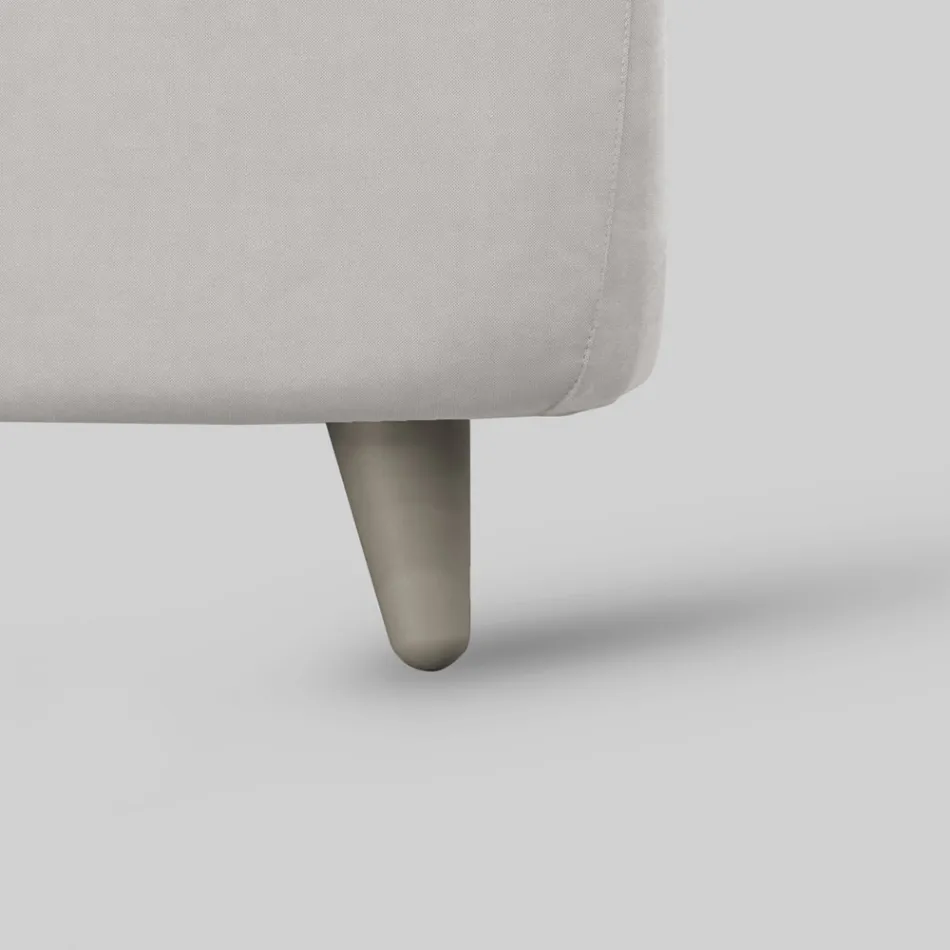 Cama individual con cabecero y pies acolchados Made in Italy - Aaron Viadurini