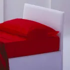 Cama simple con cabecera, estructura de hierro y madera Line de Bolzan Viadurini