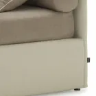 Cama simple con cabecera, estructura de hierro y madera Line de Bolzan Viadurini