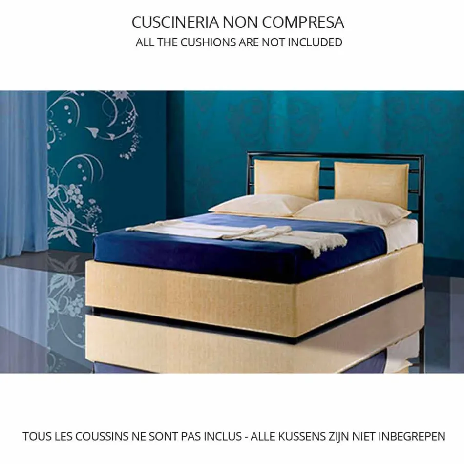 Cama individual en Hierro forjado Dioniso Viadurini