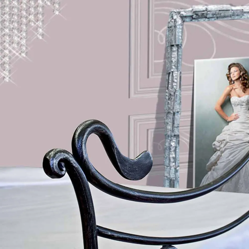 Cama individual en Hierro forjado Febo Viadurini