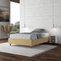 Cama Queen Size de 120x200 cm, tapizada en microfibra, fabricada en Italia - Athlete