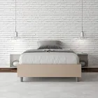 Cama Queen Size de 120x200 cm tapizada en piel sintética, fabricada en Italia - Athlete Viadurini