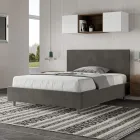 Cama doble de 140 x 200 cm con cabecero de microfibra fabricada en Italia - Pallone Viadurini