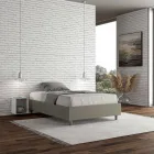 Cama Queen Size 140x200 cm Tapizada en Polipiel Fabricada en Italia - Athlete Viadurini