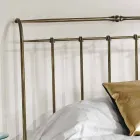 Cama de matrimonio de hierro forjado completa Kelly hizo en Italia Viadurini