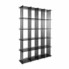 Librería de pared de diseño contemporáneo en plexiglás ahumado Sfera4 Viadurini