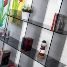 Librería de pared ahumada Sfera3 L180 x H180 x D30 cm, hecha en Italia Viadurini