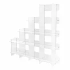 Librería de pared transparente Sfera3 L180 x H180 x P30 cm, fabricada en Italia Viadurini