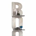 Librería de pared con diseño hecho a mano en Italia 3 estantes Nicla Viadurini