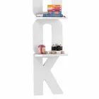 Librería de pared con diseño hecho a mano en Italia 3 estantes Nicla Viadurini