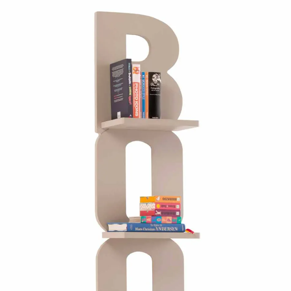 Librería de pared con diseño hecho a mano en Italia 3 estantes Nicla Viadurini