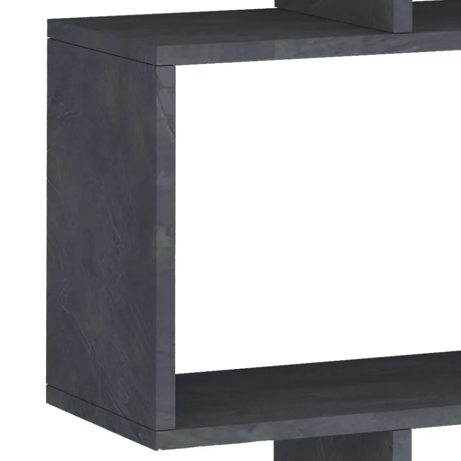 Estantería de pared de diseño vertical para sala de estar en madera 3 acabados - Minetta Viadurini