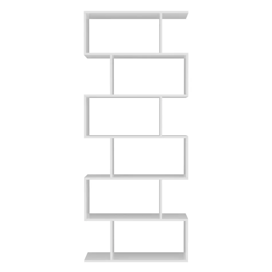 Estantería de pared de diseño vertical para sala de estar en madera 3 acabados - Minetta Viadurini