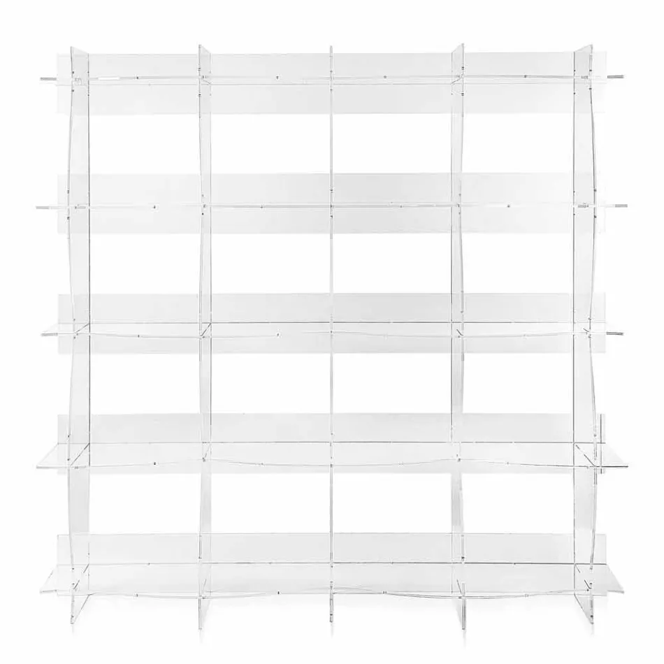 Biblioteca independiente / de diseño moderno de pared Pam transparent Viadurini