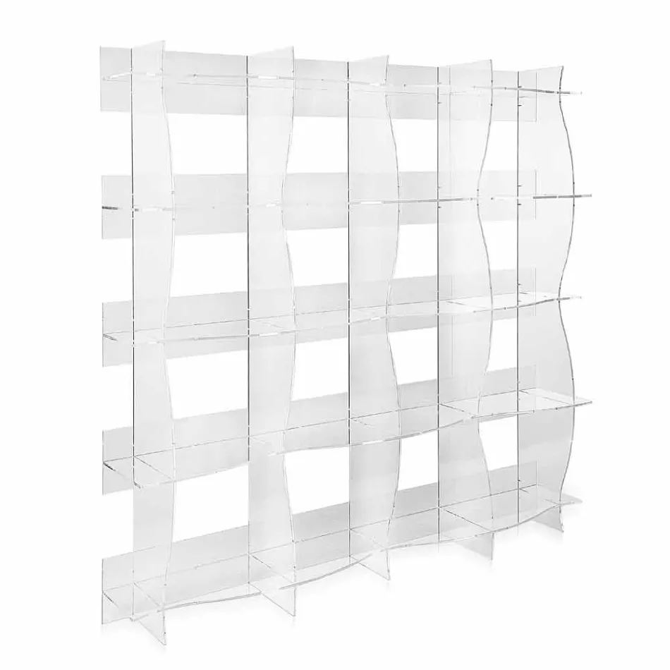 Biblioteca independiente / de diseño moderno de pared Pam transparent Viadurini