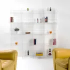 Biblioteca independiente / de diseño moderno de pared Pam transparent Viadurini