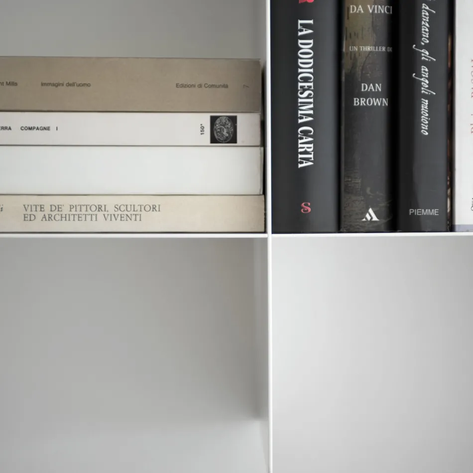 Librería de pared de diseño modular en metal de alta calidad - Roger Viadurini