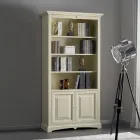 Librería con 4 compartimentos y 2 puertas Fabricada en madera Made in Italy - Eastre Viadurini