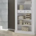 Librería con 6 compartimentos abiertos y 2 cajones Made in Italy - Flora Viadurini