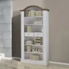 Librería con 6 compartimentos abiertos y 2 cajones Made in Italy - Flora Viadurini