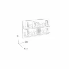 Biblioteca en Hang Skyline 130x70 Mabele Viadurini