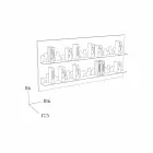 Biblioteca en Hang Skyline 186x86 Mabele Viadurini