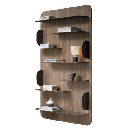 Librería de pared en madera contrachapada Made in Italy - Bonaldo Blabla Viadurini