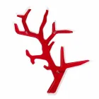 Estantería de pared roja de diseño moderno Carol, fabricada en Italia. Viadurini