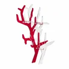 Estantería de pared roja de diseño moderno Carol, fabricada en Italia. Viadurini