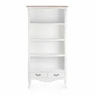 Librería clásica de suelo de madera con tiradores metálicos Homemotion - Spina Viadurini