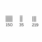 Estantería de diseño de suelo de madera con tapas de gres Made in Italy - Aspide Viadurini