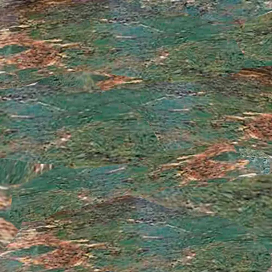 Estantería de diseño de suelo de madera con tapas de gres Made in Italy - Aspide Viadurini