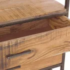 Estantería de suelo de estilo industrial en acero y madera Homemotion - Zompo Viadurini