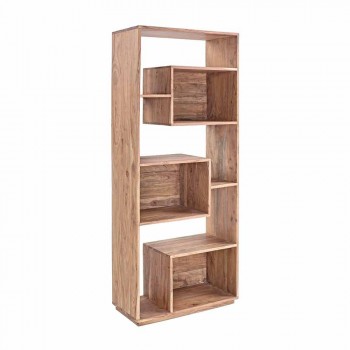 Biblioteca de suelo moderna Homemotion con estructura de madera de acacia - Genza