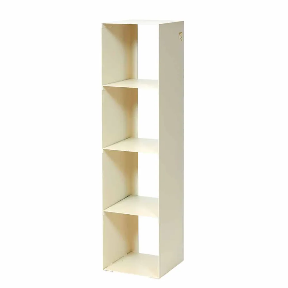 Librería moderna de piso de hierro negro, rojo, blanco o gris Made in Italy - Pls Viadurini