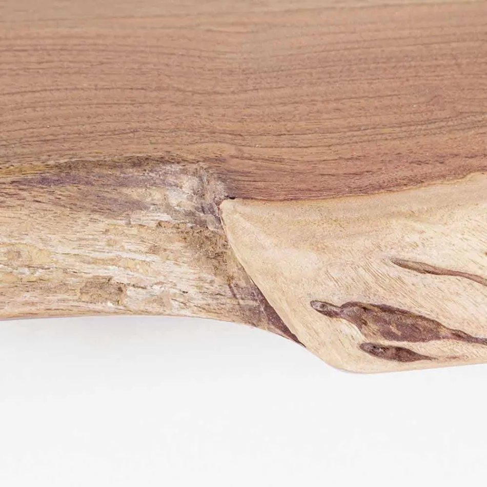 Librería de piso moderno en madera de acacia con 5 estantes Homemotion - Lauro Viadurini