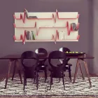 Biblioteca de diseño Battikuore 186x101 (3 estantes) Mabele Viadurini