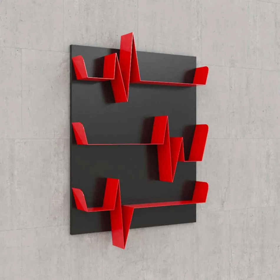 Biblioteca de diseño Battikuore 90x127 (3 estantes) Mabele Viadurini