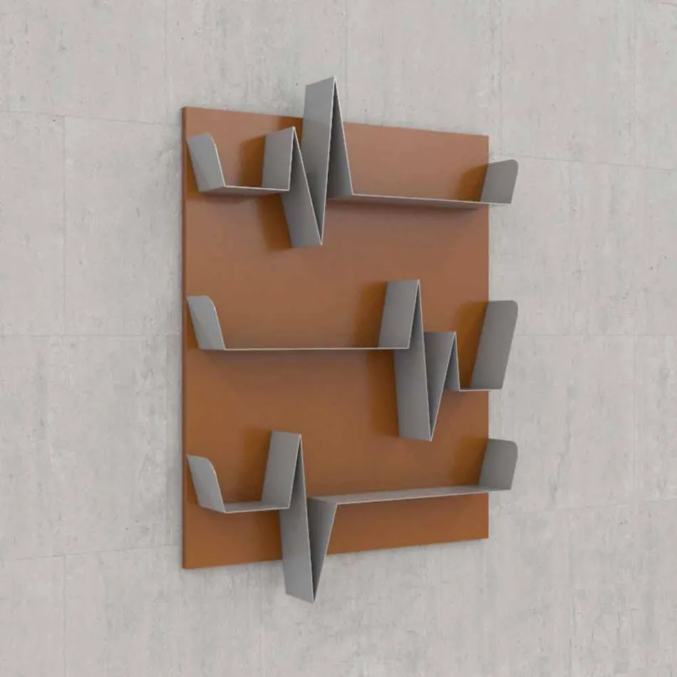 Biblioteca de diseño Battikuore 90x127 (3 estantes) Mabele Viadurini