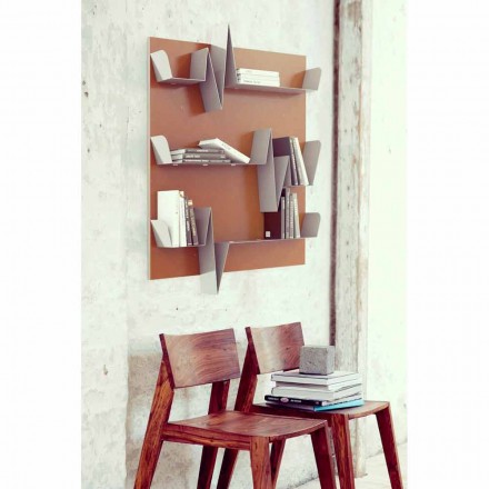 Biblioteca de diseño Battikuore 90x127 (3 estantes) Mabele Viadurini